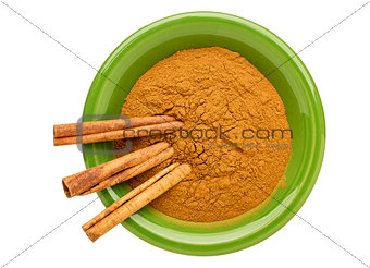cinnamon (cassia)  powder and sticks