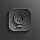 Webcamera icon - vector black app button with shadow