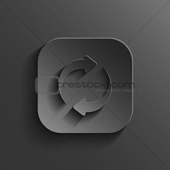 Refresh icon - vector black app button with shadow