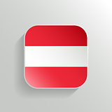 Vector Button - Austria Flag Icon on White Background