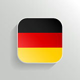 Vector Button - Germany Flag Icon on White Background