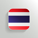 Vector Button - Thailand Flag Icon on White Background