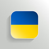 Vector Button - Ukraine Flag Icon on White Background