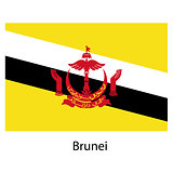 Flag  of the country  brunei. Vector illustration. 