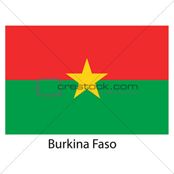 Flag  of the country  burkina faso. Vector illustration. 