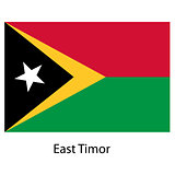 Flag  of the country  east timor. Vector illustration. 