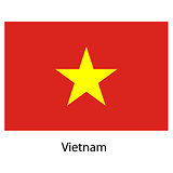 Flag  of the country  vietnam. Vector illustration. 