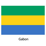 Flag  of the country  gabon. Vector illustration. 