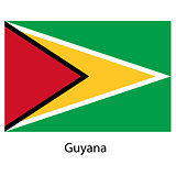 Flag  of the country  guyana. Vector illustration. 
