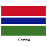 Flag  of the country  gambia. Vector illustration. 