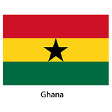 Flag  of the country  ghana. Vector illustration. 