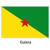Flag  of the country  guiana. Vector illustration. 