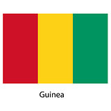 Flag  of the country  guinea. Vector illustration. 