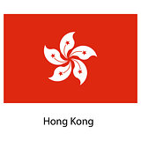 Flag  of the country hong kong. Vector illustration. 
