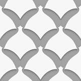 White simple shapes on gray pattern