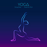 Yoga pose woman's silhouette