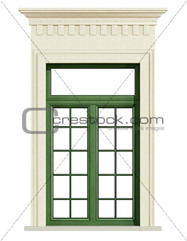 window classic balcony with stone portal