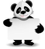 panda with white background