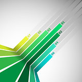 Abstract design element with green lines