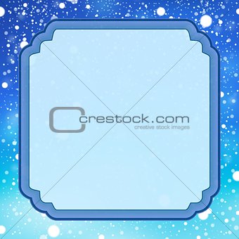 Decorative frame with snow 1