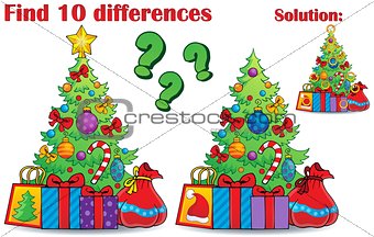 Find differences Christmas theme