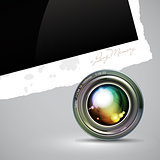 camera lens with photos