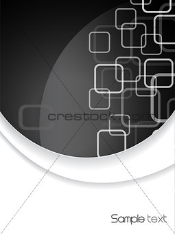 Abstract brochure in black and white