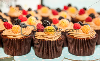 Cupcake with berries