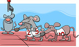rat race cartoon illustration