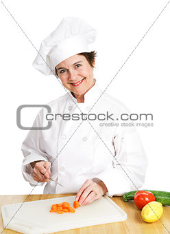  Chef Cuts Up Veggies