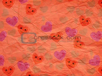 Cute hearts paper pattern