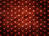 Grunge red pattern with hearts