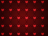 Grunge red pattern with hearts