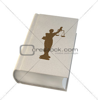 Law book isolated on white background