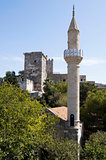 Minaret in St Peter's castle in Bodrum
