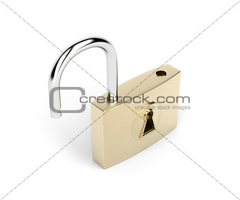 Opened padlock