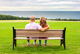 Adult couple on the bench