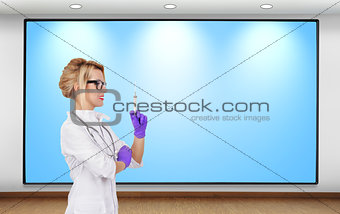 female doctor with syringe