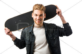 Young man with a skateboard