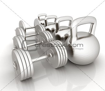 Metall weights and dumbbells 