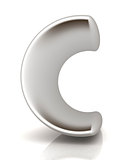 3D metall letter "C"
