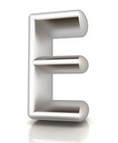 3D metall letter "E"