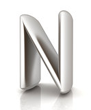 3D metall letter "N"