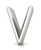 3D metall letter "V"