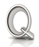 3D metall letter "Q"