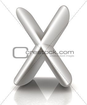 3D metall letter "X"
