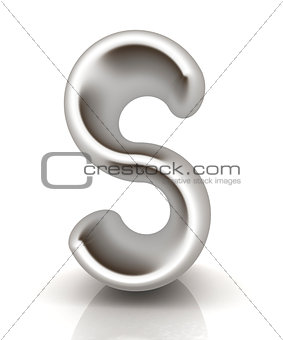 3D metall letter "S"