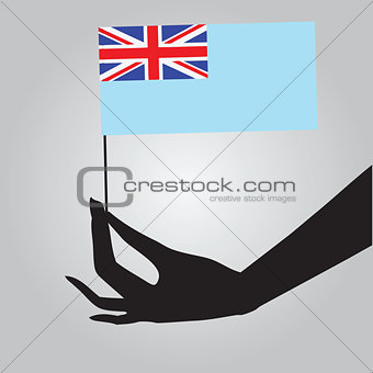 Hand with flag Fiji