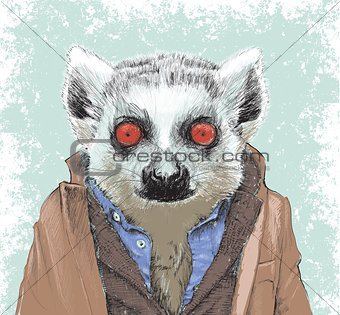 Dapper Lemur Illustration