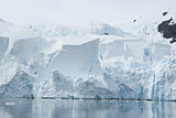 Ice sheet on the Antarctic coast.